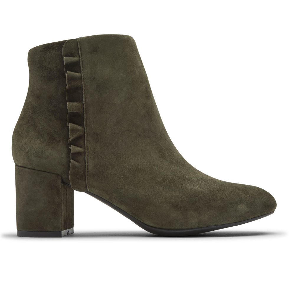 Botas Rockport Mulher Verdes - Total Motion Oaklee Ruffle - 27945ISXH